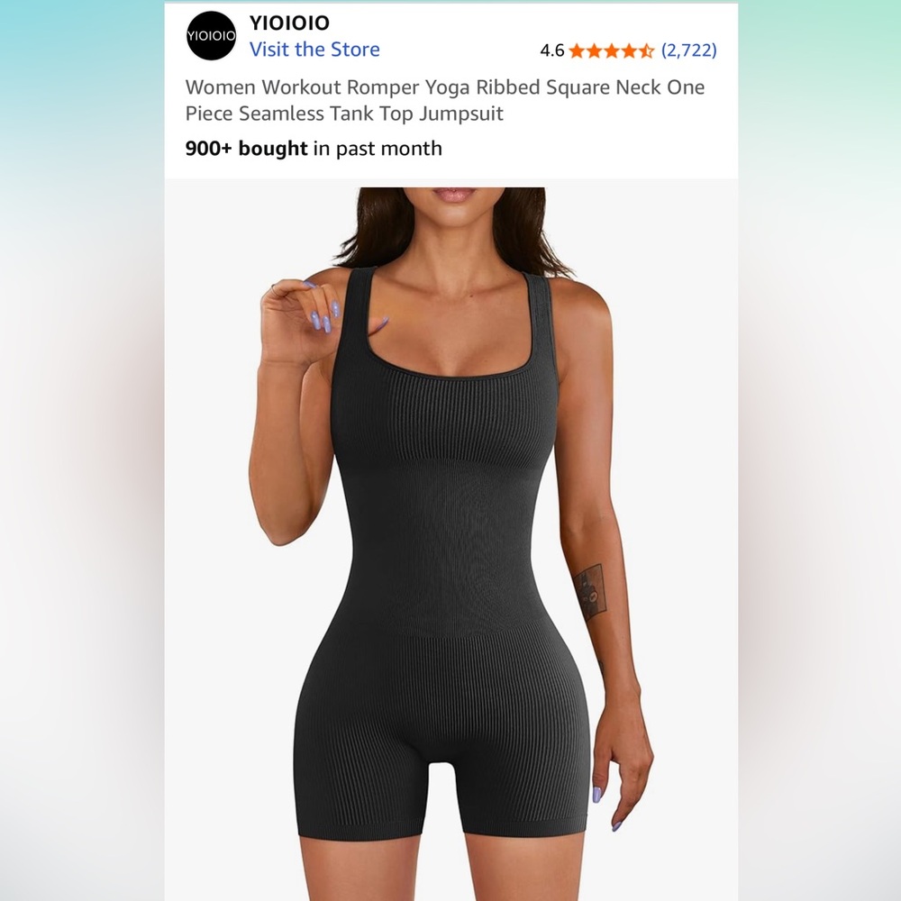 Black Ribbed Sleeveless Bodysuit